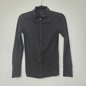Balance Athletica Black Full Zip Fitted Thumb Hole Athletic Jacket - S